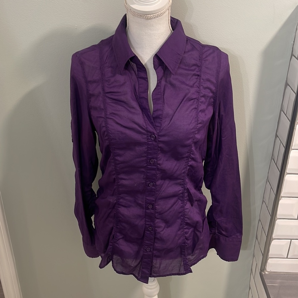 Express Rouched Button Down